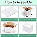 PETAFLOP 6x4x4 Shipping Boxes 50 Pack, White Cardboard Boxes Kraft Corrugated Mailer Boxes for Small Business
