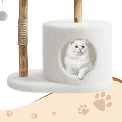 Árbol de Gato de Madera Real Moderno de 46 Pulgadas miniatura 6