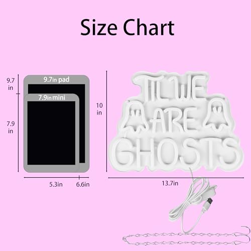 Image of Til We are Ghosts Neon Sign for Wall Decor Gothic Led Light for Man Cave | Gothic Wall Decor, Wedding Decor, Bedroom Decor, Valentine's Day, Birthday Gift 13.7*10.1in