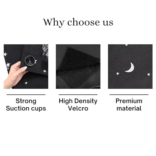 Portable Blackout Blinds with Suction Cups, Adjustable & Resizable Temporary Blackout Curtains - Image 3