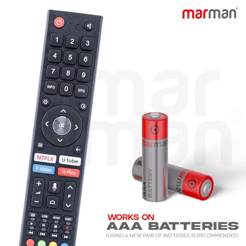 Image of marman Compatible with Croma Smart Tv Remote Control Original Model CREL7370 Suitable for 4K LED Ultra HD Android Television with Voice Command, Google Assistant and Streaming Apps - Pairing Must !