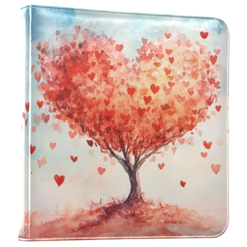 Álbum de fotos tipo scrapbook autoadhesivo con cubierta de cuero PU, 3 anillos, 40 páginas, 30x28.5 cm miniatura 1