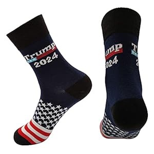 JIANG Trump Socks, Trump 2024 Socks,Make America Great Again USA Socks