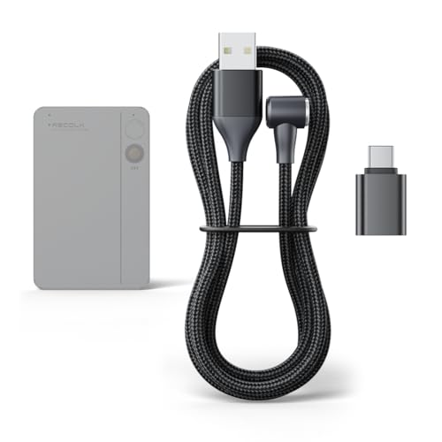 AI Voice Recorder Replacement Accessories for Recording &amp; Transcription 2ft Connector Cord &amp; OTG Adapter