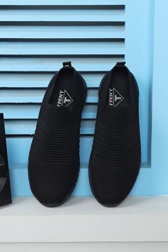 Image of SKITTER Men's Lightweight Slip-On-Shoes Polyester Material Black Color Footwear (GN-110)