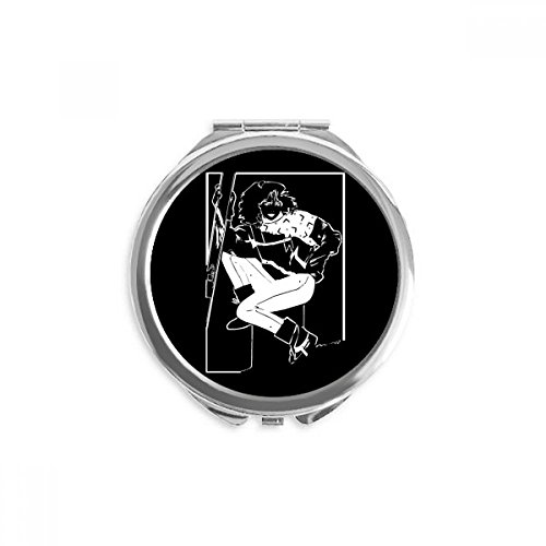 Miroir de maquillage de poche de ski idée cadeau hiver multicolore