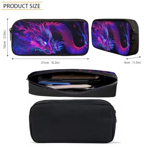 Bulopur Children's Purple Dragon Book Bag Set for School, Laptop Bookbag Knapsack Backpack Lunch Tote Bag Pencil Case for Toddler Girls Boys4