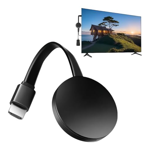 Adaptateur Dongle HDMI sans Fil 1080P pour TV, Dongle WiFi Affichage Écran Compatible Miracast, Airplay, DLNA, Streaming iOS Android Windows Mac, 2.4GHz...