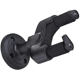 SUFRIN 6pcs / Set Ukelele Wall Mount Hawaïen Décor Noir Cintres en Métal Guitare Cintre Guitare Affichage Cintre Instrument Mur Crochets Guitare Stand Ukulélé Tenture Murale Guitare Cintres – Image 5