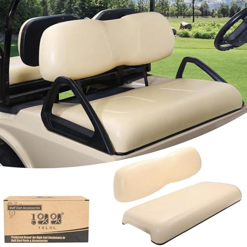Deluxe Front Replacement Cushions for Club Car DS 2000.5-up, Backrest Golf Cart Front Seat Assembly, Factory Style Seat Bottom & Back Cushions Kit Waterproof