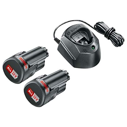 Bosch - Pack de batería y cargador (2 baterías, sistema de 12 V, en caja)