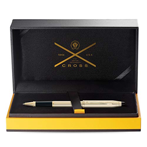 Image of Cross Century II Refillable Gel Ink Rollerball Pen, Medium Rollerball, Includes Luxury Gift Box - 10KT Gold Filled /Rolled Gold