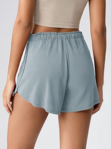 Image of ODODOS Modal Soft Lounge Shorts for Women Drawstring High Waist Casual Sleepwear Lightweight Cozy Pajama Bottom