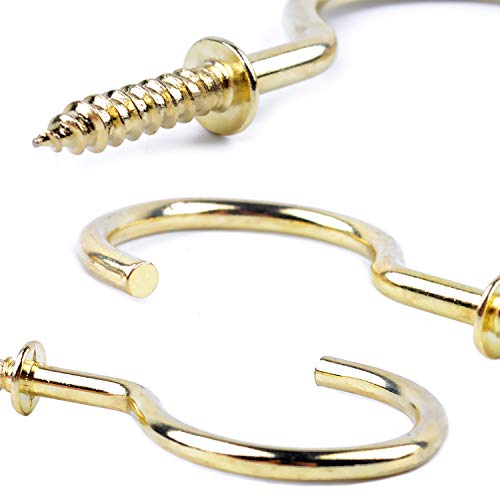 Bronagrand 000354 20 Pieces Screw In Ceiling Hooks,2.8 Inches Metal Cup Hook Hangers thumb #5