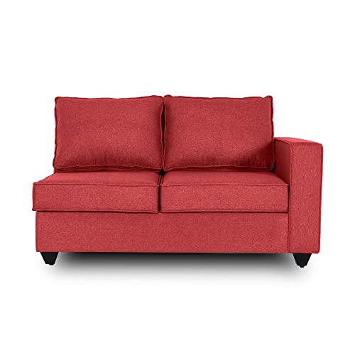 Image of Wakefit Sofa Set | 3 Year Warranty | Sofa 2 Seater, 2 Seater Sofa for Living Room, Wooden Sofa Set, Couch Sofa for Living Room, Sofa for Living Room - Napper(Omega : Red)