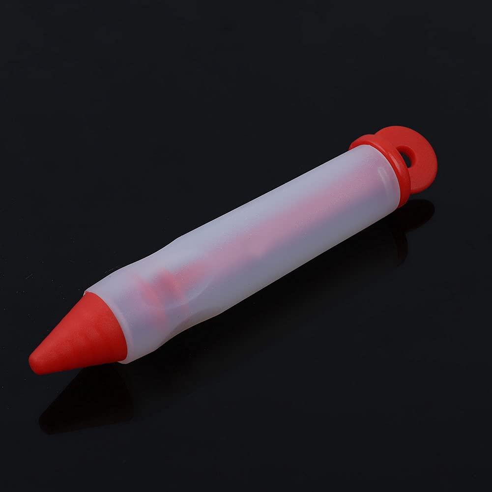 Stylo design à dessert en silicone Lybunair avec quatre buses pour décoration de chocolat et de crème, lettrage artistique et dessin sur gâteaux et pâtisseries (Bleu)