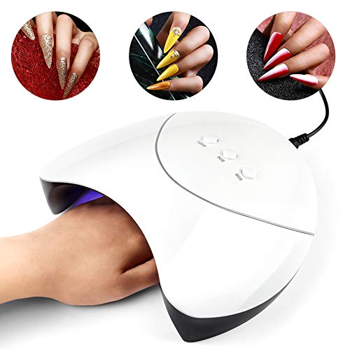 3 Colors Poly Nail Gel Kit with 36W LED Nail Lamp,6 Colors U V Gel Polish 2pcs Color Change Gel Polish, Top and Base Coat Nail Art Manicure Tools Set