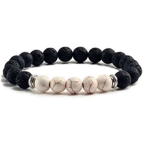 Bracelet pierre volcanique homme idéal pour rester zen au bureau et en soirée