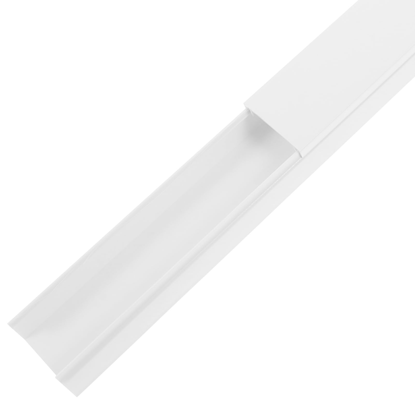 OSALADI Canaleta de PVC para Pared, 40x3x1.5 Cm, Cinta Adhesiva y Accesorios para Organización de Cables