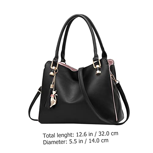 Homoyoyo Large Capacity PU Leather Shoulder Bag with Multi Pocket Design Crossbody Tote for Women for Daily Use Parties and Weddings2