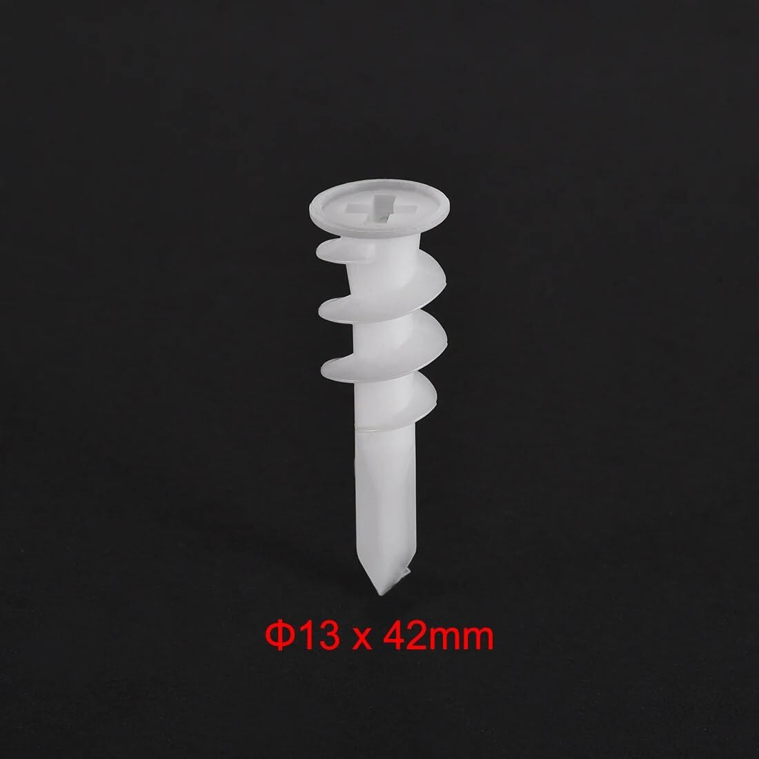 Concrete Tube, 25pcs 13mmX42mm Plastic Drywall Hollow Wall Anchors Expansion Pipe White for Home Garden DIY Application