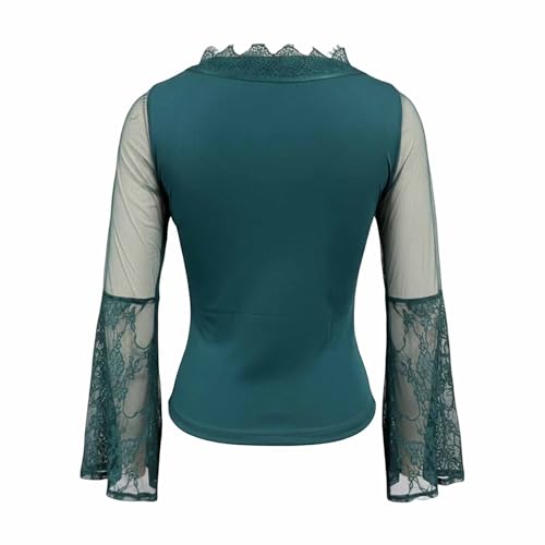 Chemisier Dirndl en dentelle fine avec partie transparente - 3