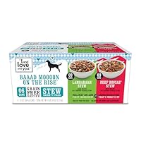 I and love and you Wet Dog Food - Baad Mooon On The Rise Variety Pack - Beef + Lamb, Grain Free, Filler Free 13oz can, 6pk