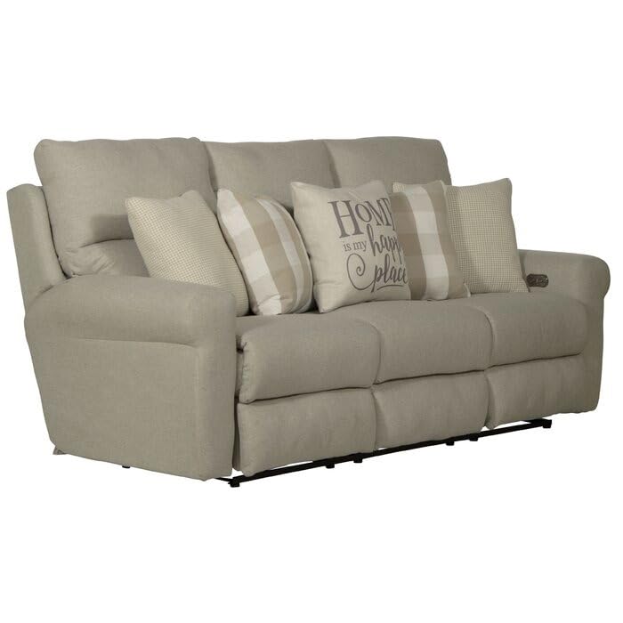 Image of Torque - Avalon 3 Seater Fabric Manual Recliner | Recliner Sofa /Chair for Living Room, Bedroom, Office (Beige) | 1 Year Warranty