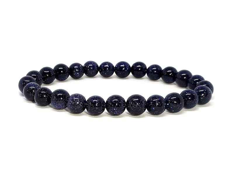 Bracelet goldstone bleue à offrir en cadeau de protection et de chance pour homme et femme