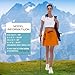 MIVEI Women's Hiking Cargo Skort Skirt High Waisted Golf Dressy Casual with Zipper Pockets Workout Sport Quick Dry Skirts Orange