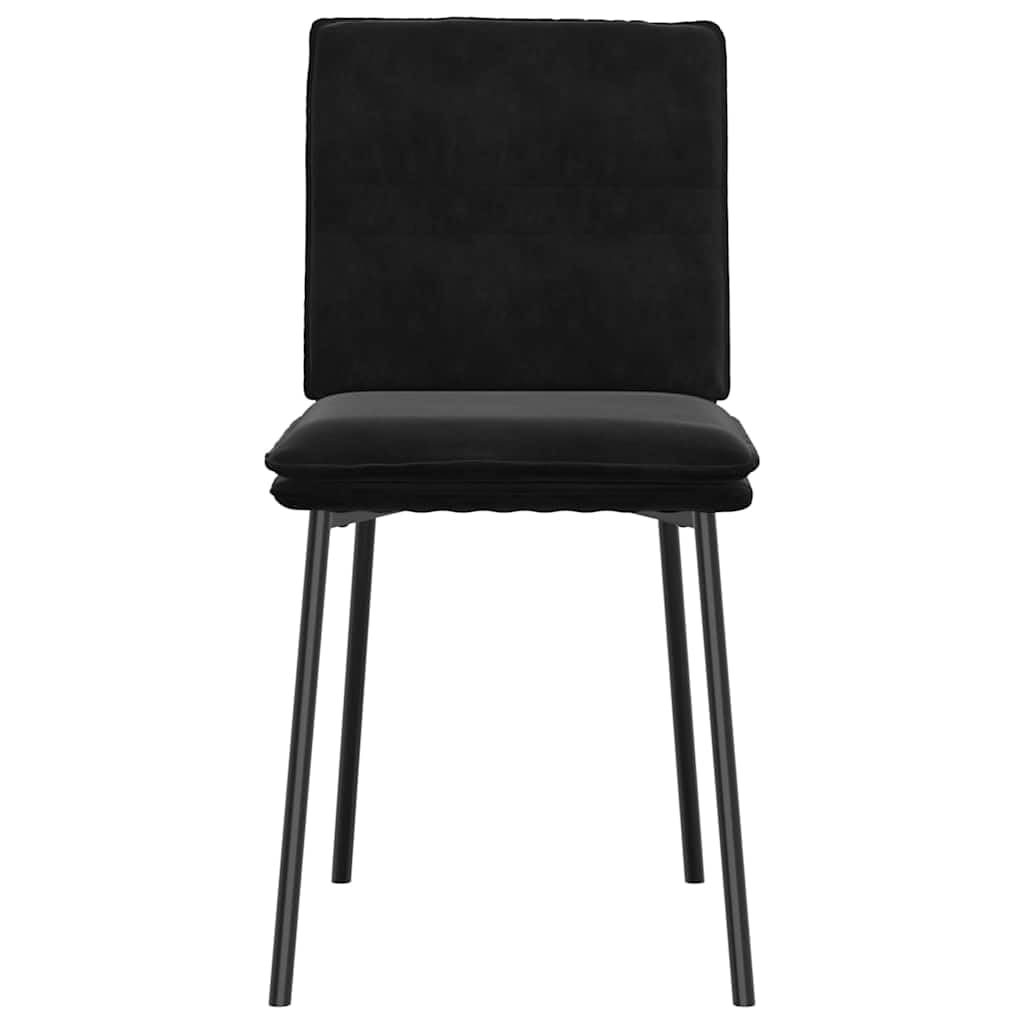 Krzesła do jadalni, 6 szt., czarne, aksamitne, tapicerowane z ergonomicznym oparciem i wygodnym siedziskiem, stelaż z metalu i drewna, do jadalni, kuchni, salonu, trwałe i stabilne