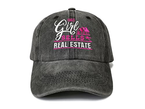 Shenbors This Girl Sells Real Estate Embroidered Women Baseball Cap