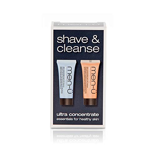 men-u SHAVE CLEANSE DUO – Buddy tube mens skincare starter set 2 x 15ml. Perfect for travelling – Shave Cream & Face Wash men. High-Performance, Long Lasting, Ultra-Concentrate Formula. Up to 30 APPS