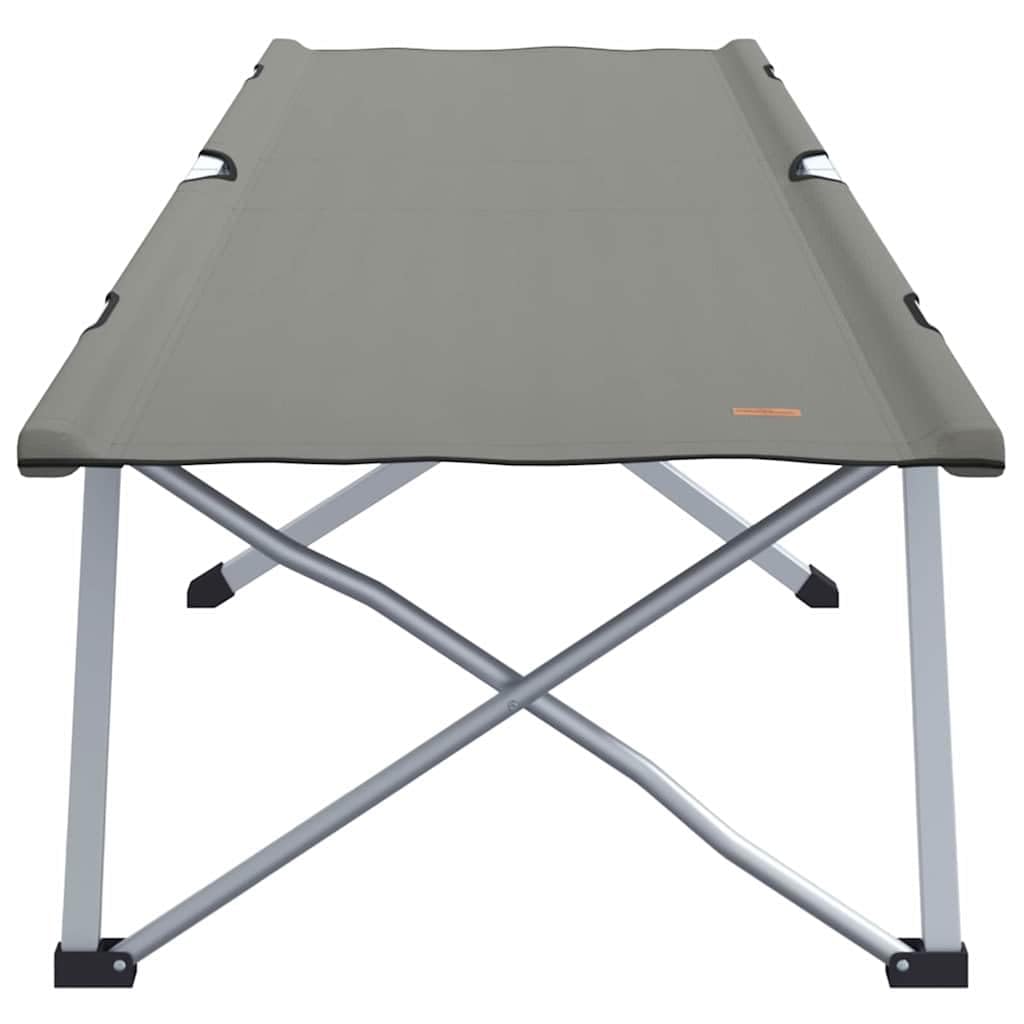 Klapp Schlafbett Campingbett faltbar grau 194 x 62,5 x 42,5 cm Stahlrahmen leicht tragbar kompakt für Outdoor Garten Festival Notfall Übernachtung Erwachsene Kinder bequem
