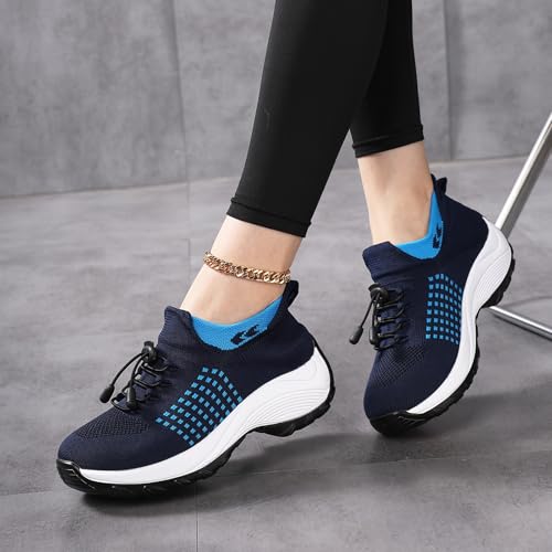 Orthopedic Sneakers Breathable Women Walking Shoes Slip on Trainers Comfort Wear Orthowear Fashion Comfortwear Ortho Plantar Fasciitis Comfortable Air Cushion Stretch Casual Athletic Shoe2