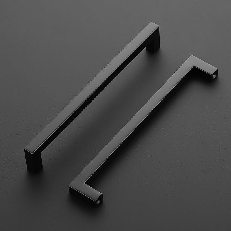 Ravinte Pack of 10 Cabinet Handles, 204 mm, Furniture Handles, Black Handles for Kitchen Cabinets Cabinet Handles - Image 2