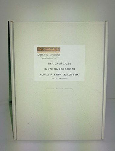 250 Sobres portadocumentos CONTIENE DOCUMENTACION "PACKING LIST" - Ref. 240180/250 - Tamaño interior: 228x165 mm.