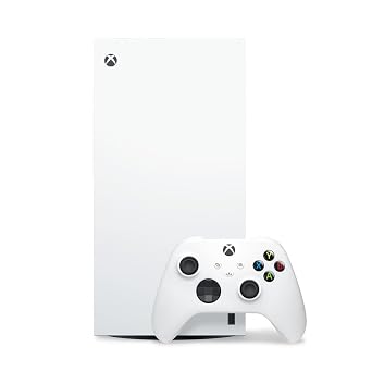 Microsoft EP2-00692 Xbox Series X 1TB All-Digital Console (Disc-Free Gaming) - Robot White with Dual Controller (Robot White & Carbon Black) Bundle with 3 YR CPS Enhanced Protection Pack
