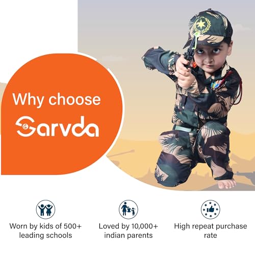 Image of Sarvda Kids Fancy Dress Costume Set | Police, Army Soldier, Pilot, Doctor, Subhash Chandra Bose & Community-Helper Outfit for Boys & Girls