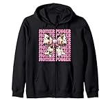 fiocco rosa mother pugger pug dog girl pug mom felpa con cappuccio