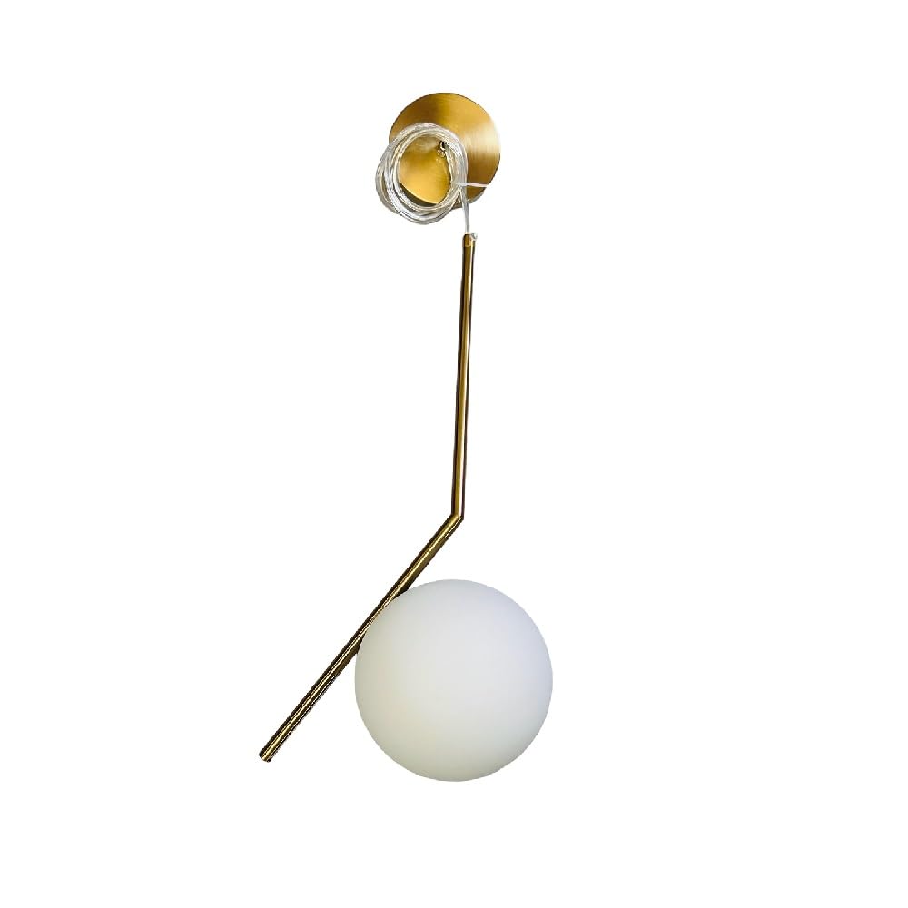 Partenopea® Lampadario a sospensione lampada moderna da soffitto con corpo in metallo color bronzo e sfera in vetro attacco per lampadina G9 (lampadina esclusa, Sfera 20 cm)