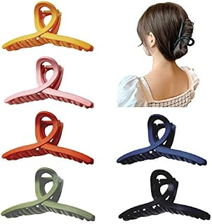 6 Pcs Hair Claw Clips, Strong Hold Hair Jaw Clamp Clip Hair Styling Accessories for Women and Girls