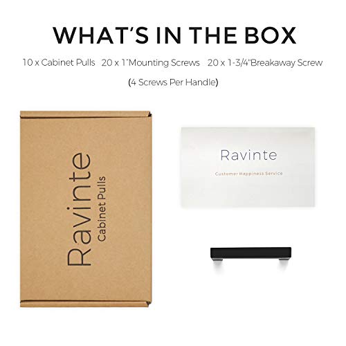 Ravinte 10 Pack 3 Inch Square Cabinet Handles - Matte Black Drawer Pulls, Kitchen Cabinet Hardware by Ravinte - Image 7