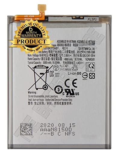 Image of THE BATTERY STORE Original Replacement Battery Battery for Samsung A22, A31, (A32 4G) F22 /4G A31S (EB-BA315ABY) with 6 Months Warranty and high Capacity Battery Backup (for Samsung A32)