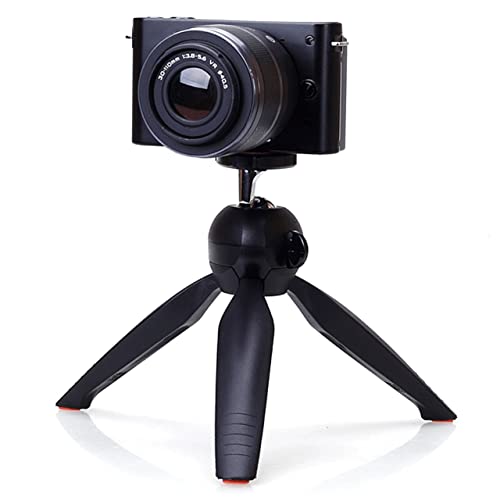 MOOZMOB Portable Tabletop Tripod Stand for Mobiles Action Cameras and Lightweight Cameras Tripod (Pack of 1, Black)