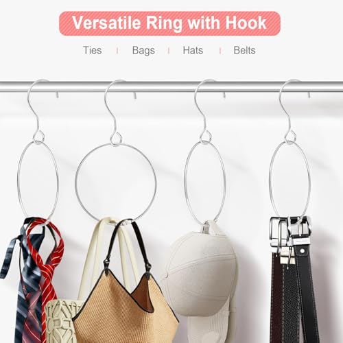 Image of Washi Tape Storage Organizer, Washi Tape Storage Ring with Large Hook, Office Home Closet Organizer, 6 Inches Ring-2 Pack