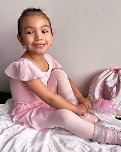 STELLE Short Sleeve Ballet Leotard Combo with Dance Skirt and Dance Tight