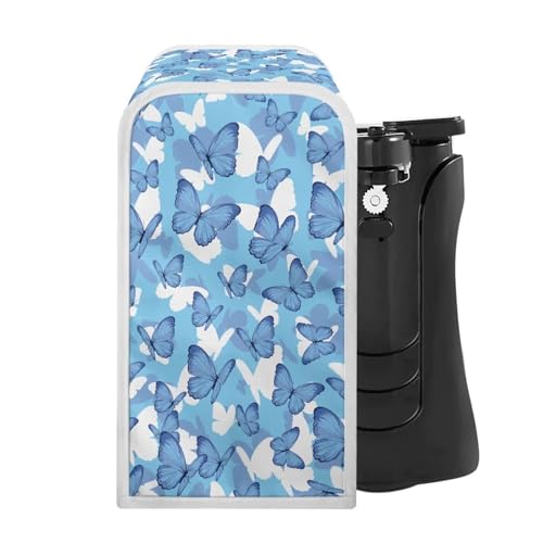 Flashideas Blue Butterfly Electric Can Opener Cover Electric Appliance Cover Multi-functional Can Protector Dust Cover Can Opener Covers for Home Kitchen Decoration
