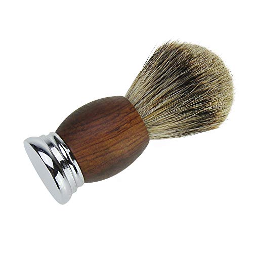 DIY Rasierschaum Pinsel Reines Dachshaar Rasierer Männer Rasierpinsel Rasur Zubehör Holz Griff