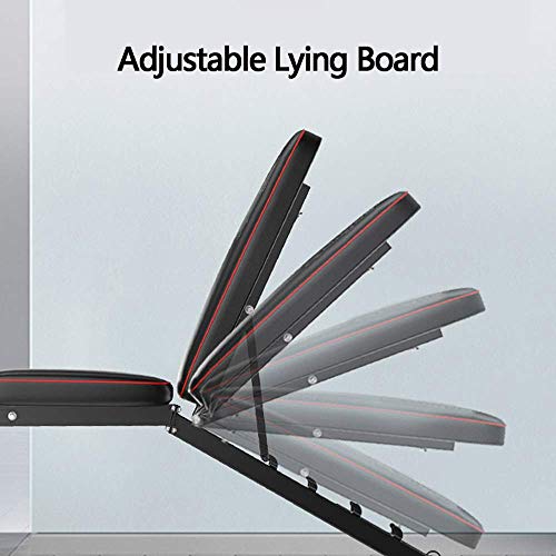 COLOM Exercise Bench Foldable,Weight Bench with Leg Extension and Leg Curl,Comfortable Padding,Multi-Adjustable Backrest Sit Up Bench for Home Gym Fitness